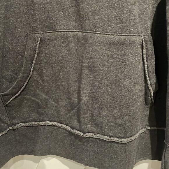 Maurices Black Half Button Up Sweatshirt with Front Kangaroo Pocket | Size Small - Picture 4 of 6